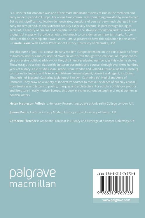 Produktbild: Queenship and Counsel in Early Modern Europe