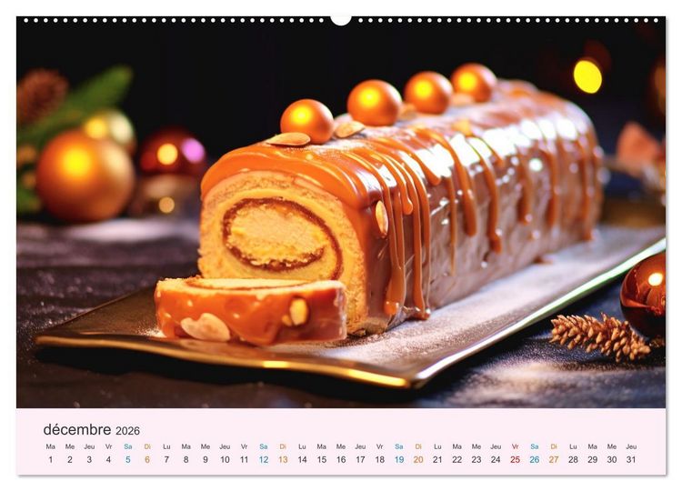 Produktbild: Les d&eacute;lices du temps (Calendrier mural 2026 DIN A2 vertical), CALVENDO calendrier mensuel