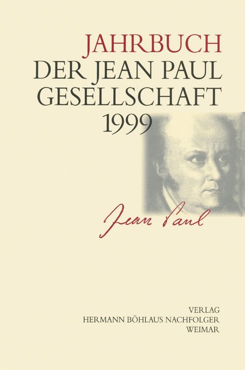 Produktbild: Jahrbuch der Jean-Paul-Gesellschaft