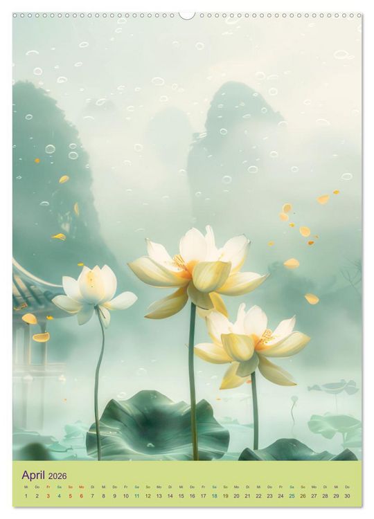 Produktbild: Stille und Anmut - Asiatischer Stil (Wandkalender 2026 DIN A2 hoch), CALVENDO Monatskalender