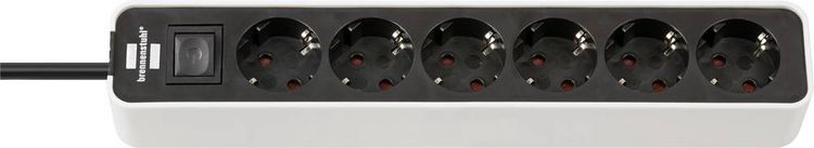 Produktbild: Brennenstuhl 1153260020 Steckdosenleiste mit Schalter 6fach Wei&szlig;, Schwarz Schutzkontakt 1St.