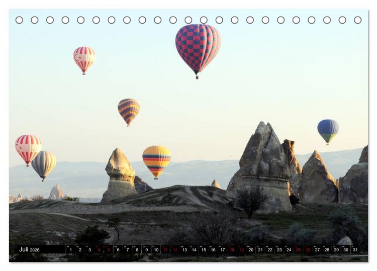 Produktbild: Ballonfahrt - Faszination und Abenteuer (Tischkalender 2026 DIN A5 quer), CALVENDO Monatskalender
