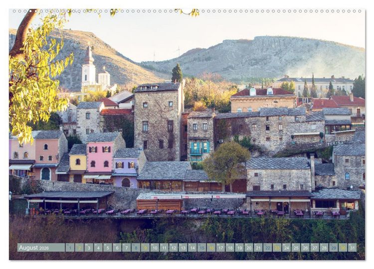 Produktbild: Die Altstadt von Mostar (hochwertiger Premium Wandkalender 2026 DIN A2 quer), Kunstdruck in Hochglanz