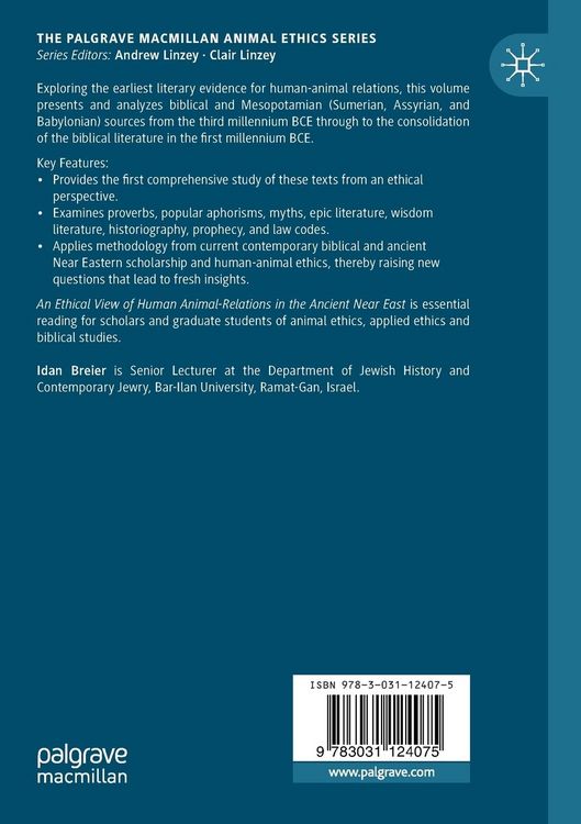 Produktbild: An Ethical View of Human-Animal Relations in the Ancient Near East