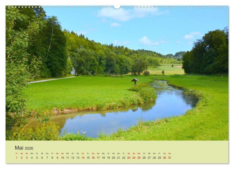 Produktbild: Unsere sch&ouml;ne Heimat - Die Schw&auml;bische Alb (hochwertiger Premium Wandkalender 2026 DIN A2 quer), Kunstdruck in Hochglanz