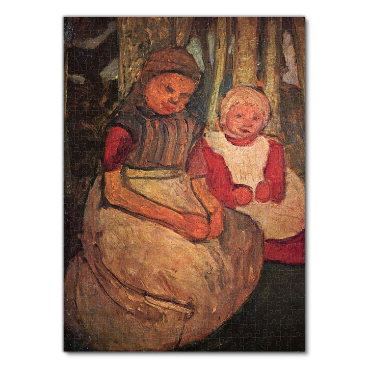 Produktbild: Lais Puzzle Paula Modersohn-Becker - Zwei sitzende M&auml;dchen im Birkenwald 500 Teile