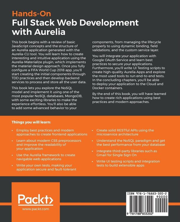 Produktbild: Hands-On Full Stack Web Development with Aurelia