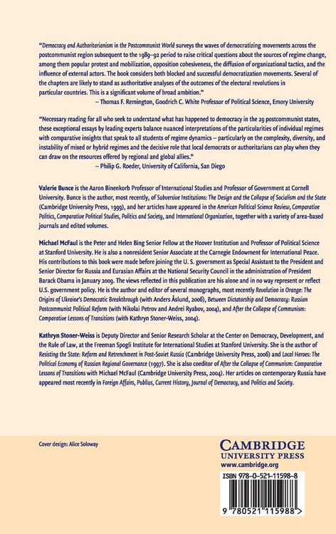 Produktbild: Democracy and Authoritarianism in the Post-Communist World