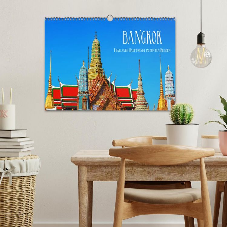 Produktbild: Bangkok - Thailands Hauptstadt in bunten Bildern (Wandkalender 2026 DIN A3 quer), CALVENDO Monatskalender