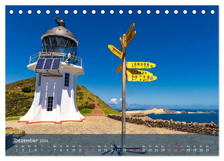 Produktbild: Traumorte entdecken: Neuseeland (Tischkalender 2026 DIN A5 quer), CALVENDO Monatskalender