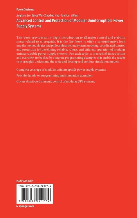 Produktbild: Advanced Control and Protection of Modular Uninterruptible Power Supply Systems