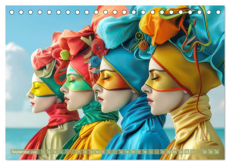 Produktbild: Wundervoll surreale venezianische Szenerien (Tischkalender 2026 DIN A5 quer), CALVENDO Monatskalender