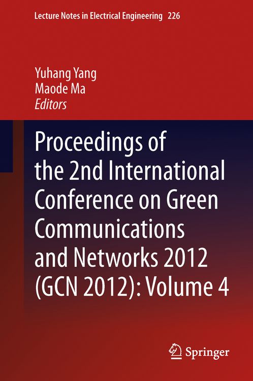 Produktbild: Proceedings of the 2nd International Conference on Green Communications and Networks 2012 (GCN 2012): Volume 4