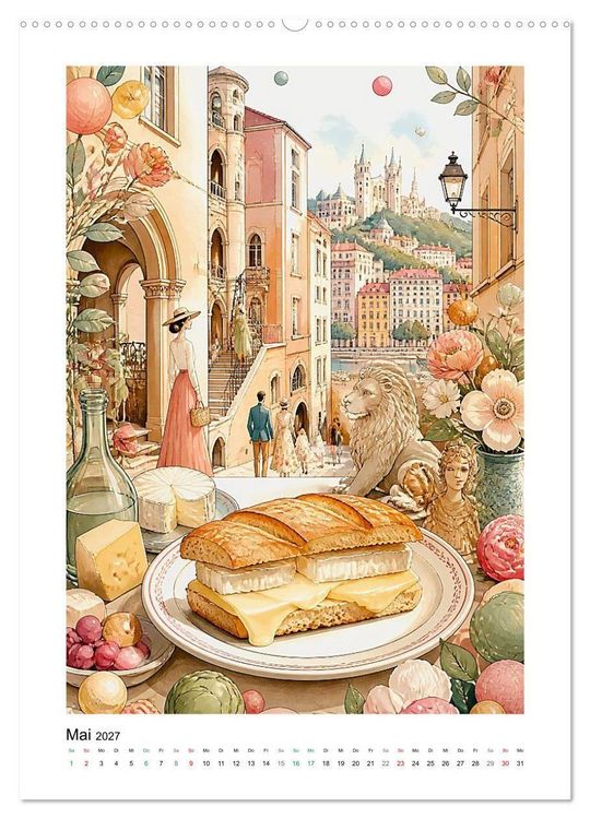 Produktbild: GEMALTE GAUMENFREUDEN - Sandwiches (Wandkalender 2027 DIN A2 hoch), CALVENDO Monatskalender