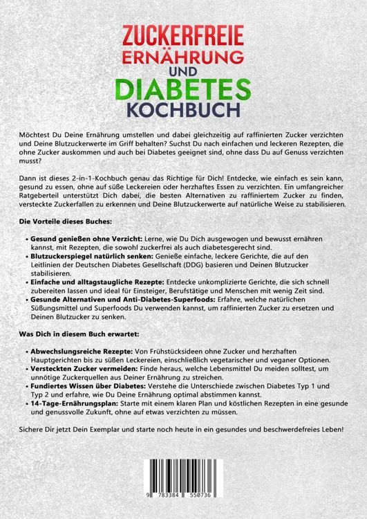 Produktbild: Zuckerfreie Ern&auml;hrung und Diabetes Kochbuch