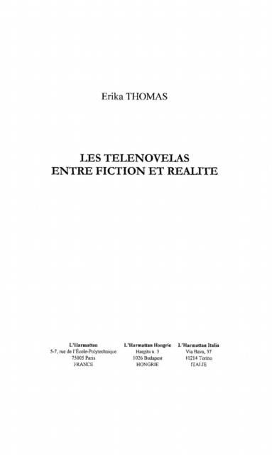 Produktbild: Les telenovelas entre fiction et realite