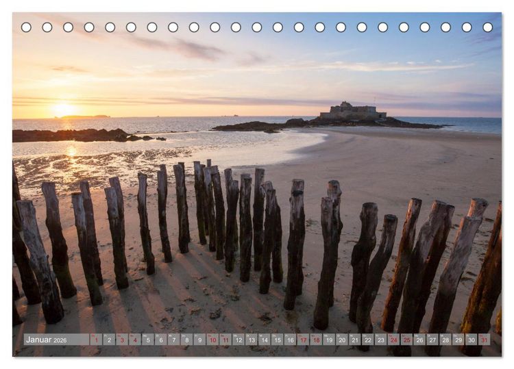 Produktbild: Momente einer Reise - Bretagne (Tischkalender 2026 DIN A5 quer), CALVENDO Monatskalender