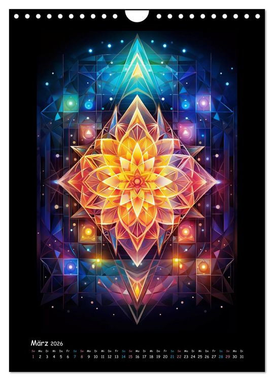 Produktbild: Fractale Mandalas (Wandkalender 2026 DIN A4 hoch), CALVENDO Monatskalender