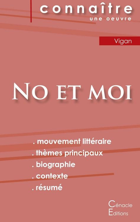 Produktbild: Fiche de lecture No et moi de Delphine de Vigan (analyse litt&eacute;raire de r&eacute;f&eacute;rence et r&eacute;sum&eacute; complet)