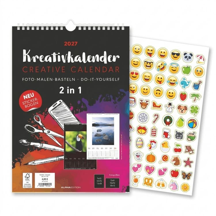 Produktbild: Kreativkalender A4 - 2 in 1 2027