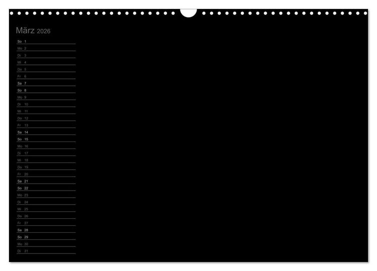 Produktbild: Bastel-Geburtstagskalender schwarz / Geburtstagskalender (Wandkalender 2026 DIN A3 quer), CALVENDO Monatskalender