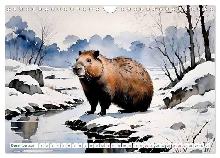 Produktbild: Das Capybara (Wandkalender 2026 DIN A4 quer), CALVENDO Monatskalender