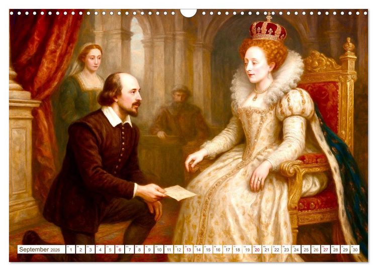 Produktbild: William Shakespeare (Wandkalender 2026 DIN A3 quer), CALVENDO Monatskalender