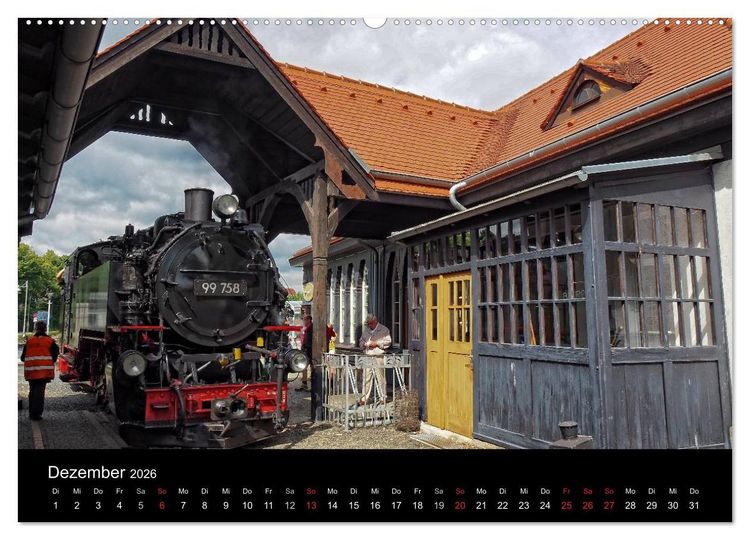 Produktbild: Ein Jahr mit der Schmalspurbahn aus Zittau (hochwertiger Premium Wandkalender 2026 DIN A2 quer), Kunstdruck in Hochglanz