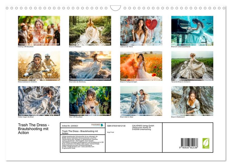 Produktbild: Trash The Dress - Brautshooting mit Action (Wandkalender 2027 DIN A3 quer), CALVENDO Monatskalender