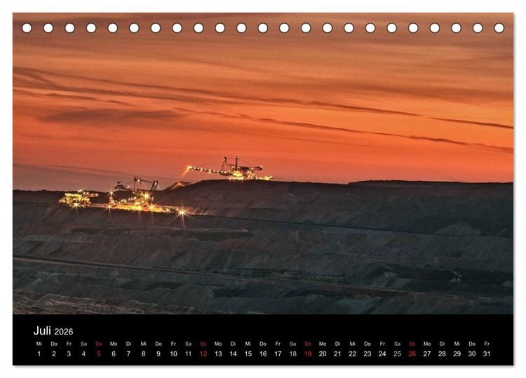 Produktbild: Der Tagebau (Tischkalender 2026 DIN A5 quer), CALVENDO Monatskalender