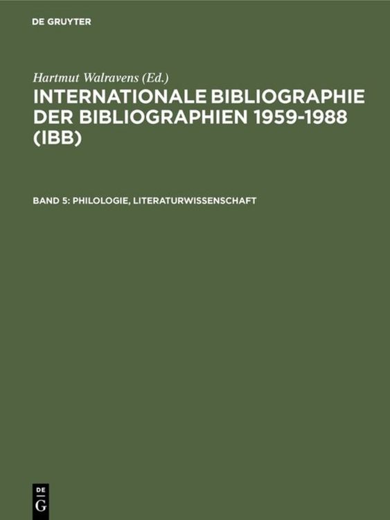 Produktbild: Philologie, Literaturwissenschaft