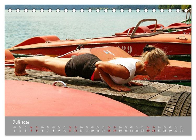 Produktbild: Yoga &ndash; Harmonie am Walchensee (Tischkalender 2026 DIN A5 quer), CALVENDO Monatskalender