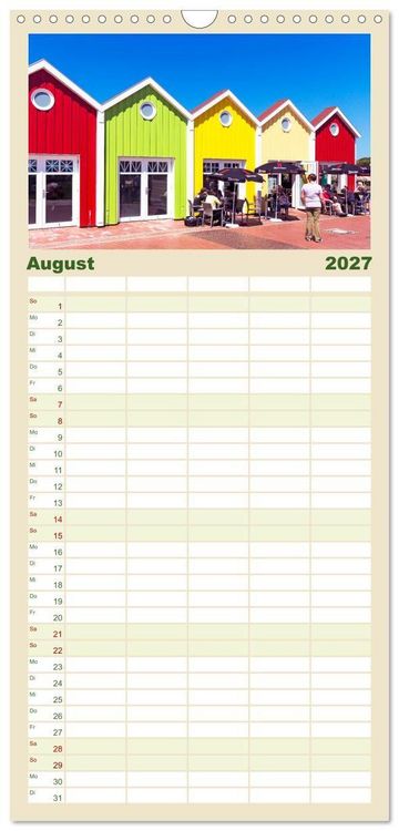 Produktbild: Familienplaner 2027 - Inselliebe Langeoog mit 5 Spalten (Wandkalender, 21 x 45 cm) CALVENDO