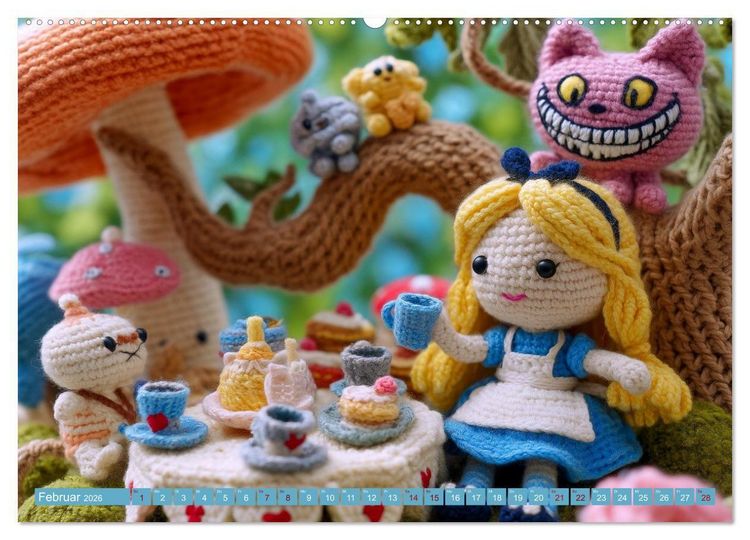 Produktbild: Amigurumi Erz&auml;hlzauber. Fantastische Geschichten als H&auml;kelkunst inszeniert (hochwertiger Premium Wandkalender 2026 DIN A2 quer), Kunstdruck in Hochglanz