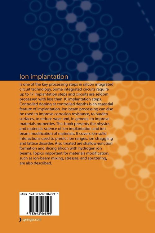Produktbild: Ion Implantation and Synthesis of Materials