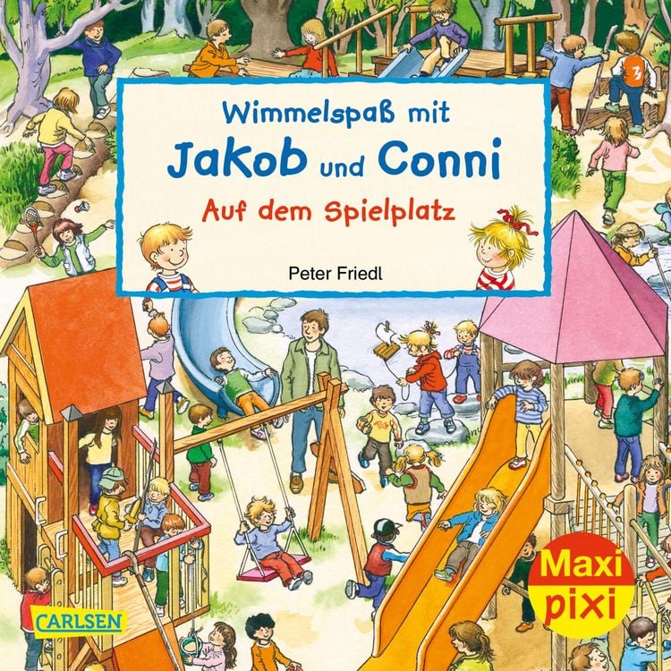 Produktbild: Maxi Pixi 320: Wimmelspa&szlig; mit Jakob und Conni: Auf dem Spielplatz