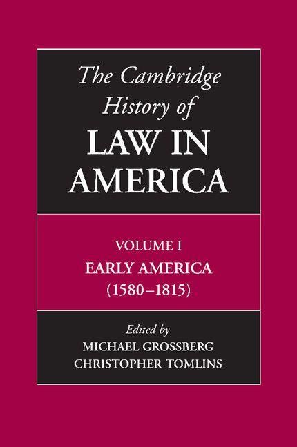 Produktbild: The Cambridge History of Law in America, Volume I
