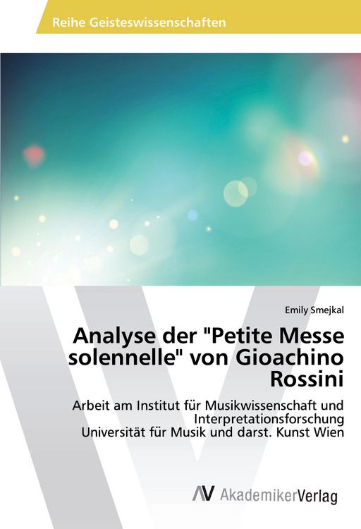 Produktbild: Analyse der "Petite Messe solennelle" von Gioachino Rossini