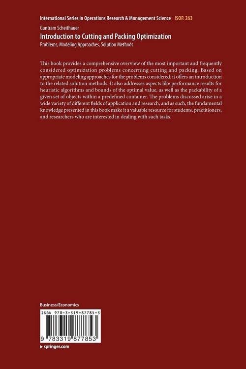 Produktbild: Introduction to Cutting and Packing Optimization