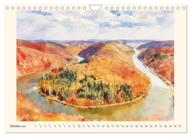 Produktbild: Charmantes Saarland (Wandkalender 2027 DIN A4 quer), CALVENDO Monatskalender