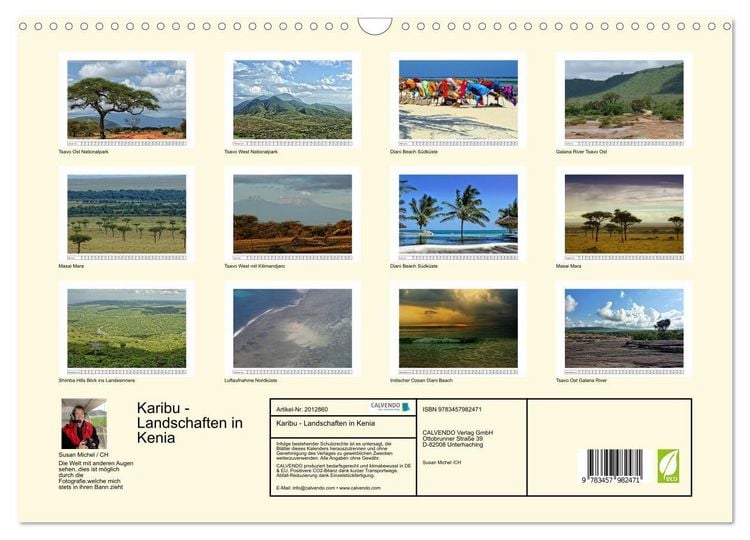 Produktbild: Karibu - Landschaften in Kenia (Wandkalender 2026 DIN A3 quer), CALVENDO Monatskalender