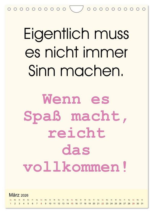 Produktbild: Spr&uuml;che-Kalender. Lustiges f&uuml;r die Familie! (Wandkalender 2026 DIN A4 hoch), CALVENDO Monatskalender