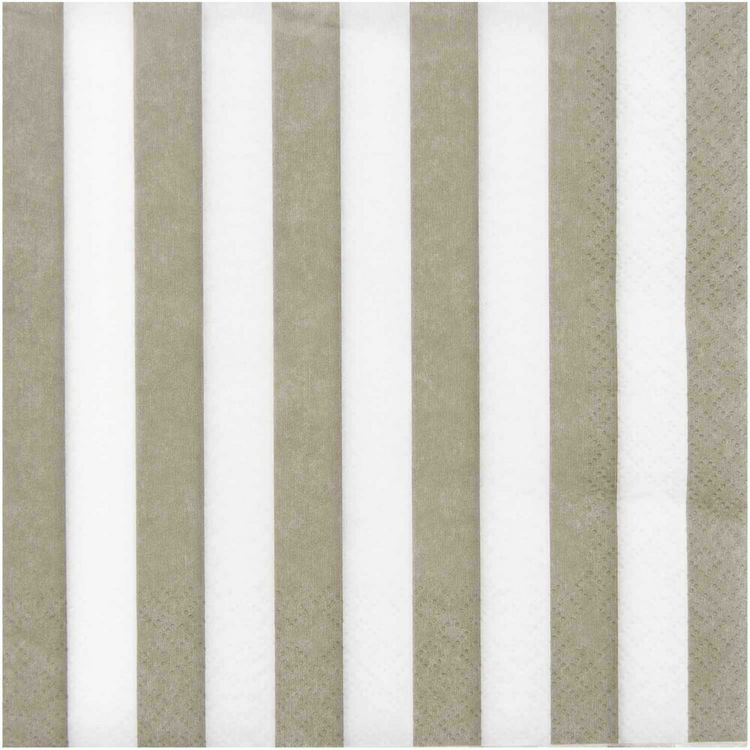 Produktbild: Servietten, beige/wei&szlig; gestreift, MIX