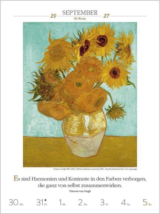 Produktbild: Literaturkalender Kunst 2027