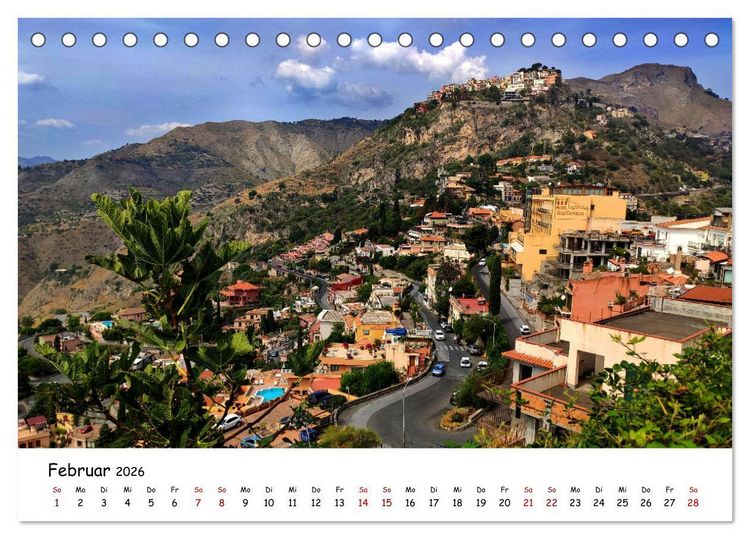 Produktbild: Sizilien - der Osten und die Liparischen Inseln (Tischkalender 2026 DIN A5 quer), CALVENDO Monatskalender