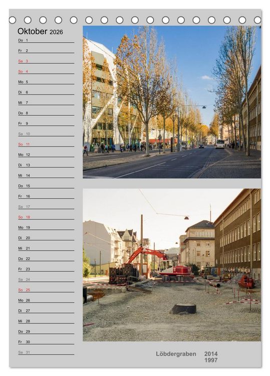 Produktbild: Jena im Wandel (Tischkalender 2026 DIN A5 hoch), CALVENDO Monatskalender