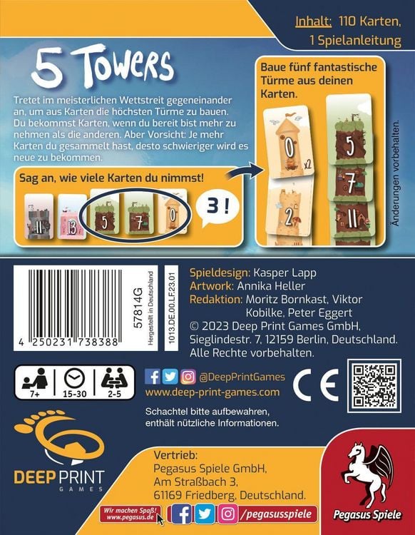 Produktbild: 5 Towers (Deep Print Games)