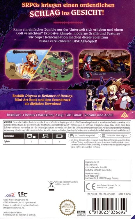 Produktbild: DISGAEA 6 - Defiance of Destiny (Unrelenting Edition)