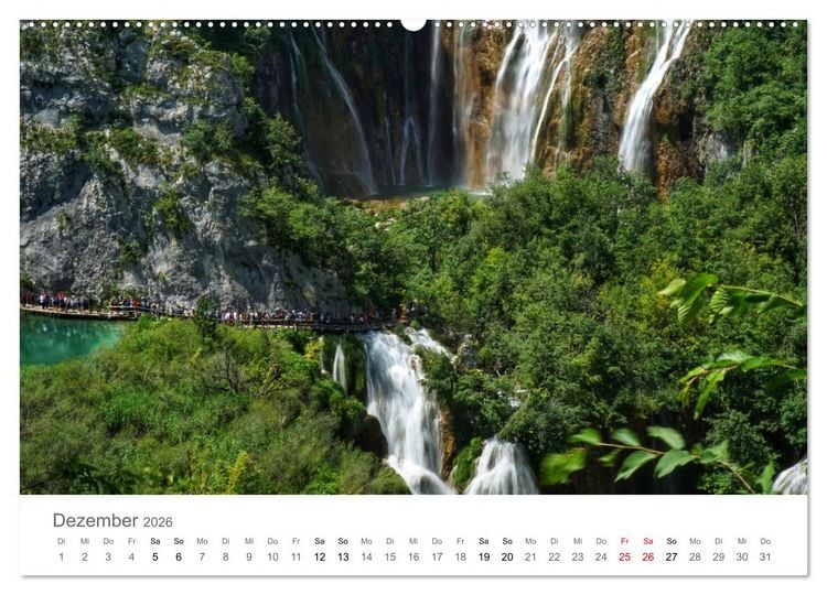 Produktbild: Wasserf&auml;lle - die sch&ouml;nsten Wasserf&auml;lle der Welt (Wandkalender 2026 DIN A2 quer), CALVENDO Monatskalender