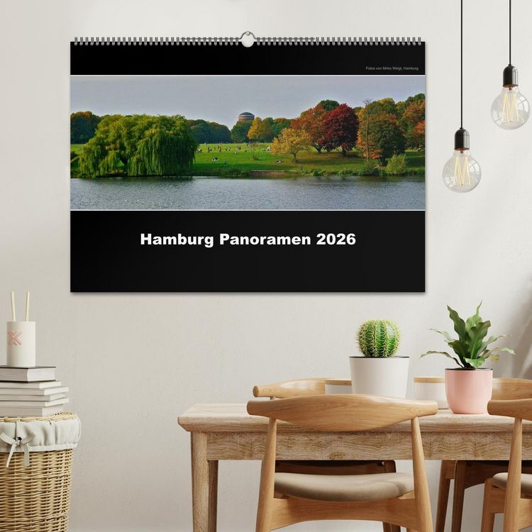 Produktbild: Hamburg Panoramen 2026 (Wandkalender 2026 DIN A2 quer), CALVENDO Monatskalender
